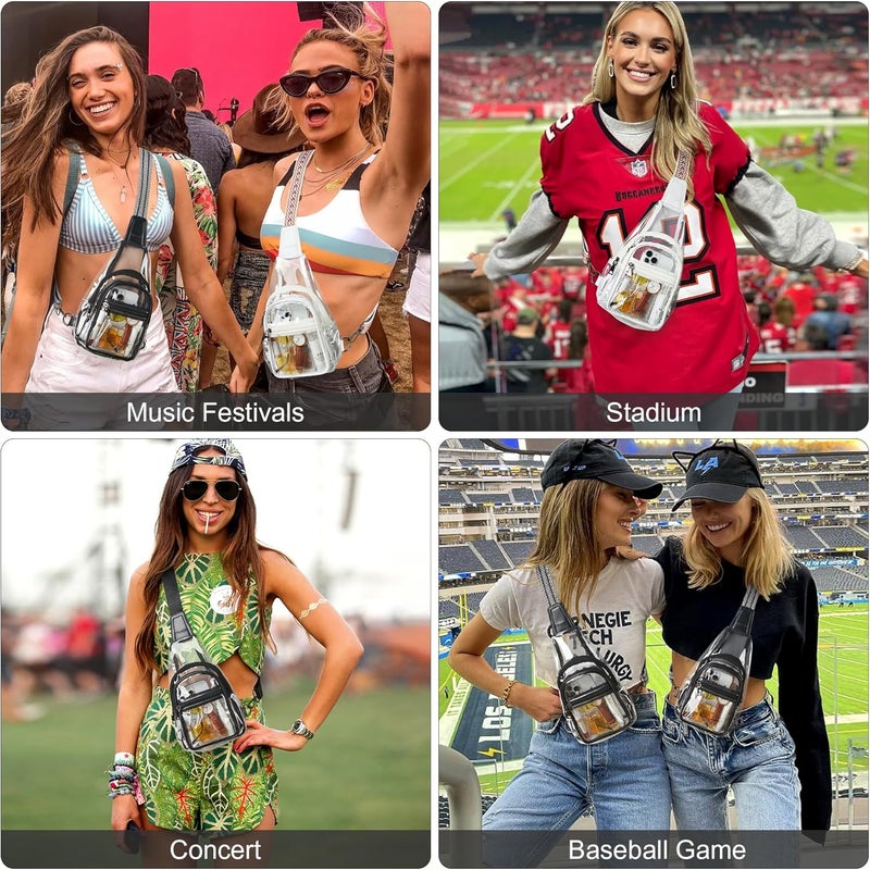 Mroede Clear Bag for Stadium Events Approved Clear Purses for Women Crossbody Transparent Bag Stadium Bags for Concert Sport - Image 3